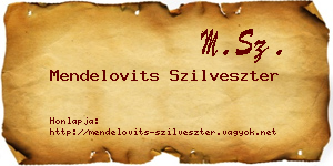 Mendelovits Szilveszter névjegykártya